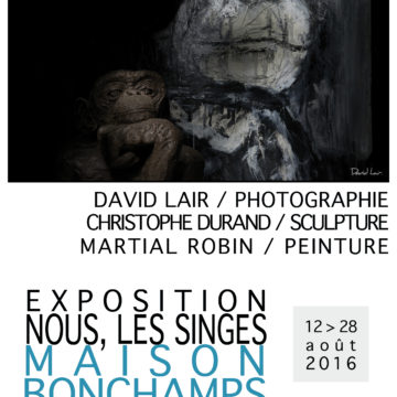 EXPOSITION NOUS, LES SINGES de David Lair / Martial Robin et Christophe Durand  à la Maison Bonchamps